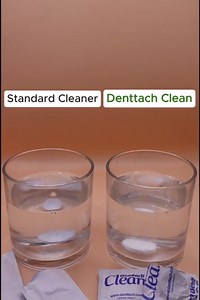 Denttach Clean Retainer Cleaner Tablets, Denture Cleaning Tablets, Deep Cleanser Removes Stains and Fog From Retainers, Dentures, Aligners, Mouth Guards, Peppermint, 60 Count