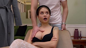 "Busty Applicant Pleasant Exam": Stretches Gaping Pussy With Trainer Big Cock. POV