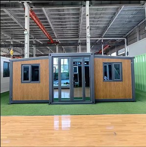 [Hot Item] 40FT Expandable Container House with Glass Wall 40FT Expandable Container House with Bathroom Foldable Container House