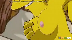 Marge and Homer Simpson have a romantic screw in chalet