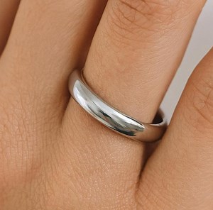 4mm High Polished Dome Tungsten Carbide Minimalist Engagement Ring Men's and Women's Promise Ring Tungsten Wedding Band Anniversary Gift - Etsy