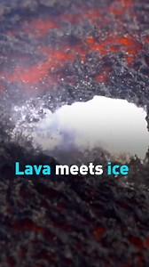 See what happens when #ice is thrown into #lava from an active #volcano. | CGTN America