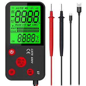 [Hot Item] B Side S7 Mini Digital Smart Multimeter Tester Voltmeter Ohm Resistance Ncv Continuity Test Tpye-C Fast Charging with Flashlight