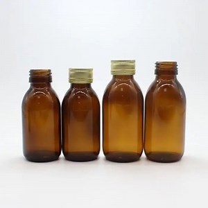 [Hot Item] 100ml Glass Bottle for Syrup with Aluminum /Plastic Cap