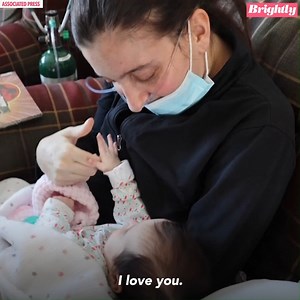 Kelsey Townsend met her daughter Lucy nearly three months after giving birth to her while in a medically induced coma due to COVID-19. | Good Morning America