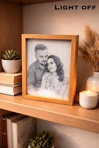 Magic LED Photo Frame – Personalized Color-changing Bamboo Frame - Etsy Canada