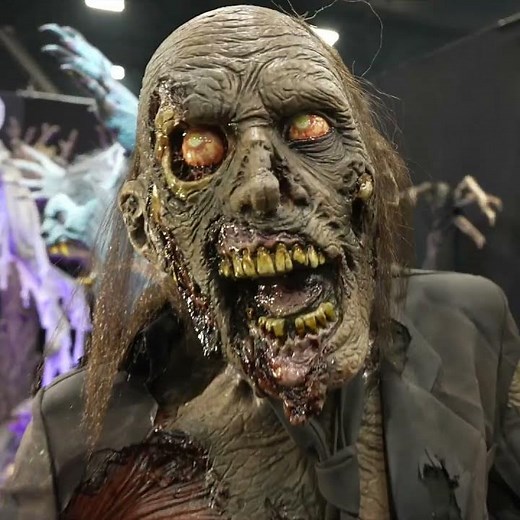 Haunted Cemetery Scene at Distortions Unlimited Transworld Halloween Booth 2026