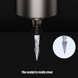 HUHAO 1PC Router Bit 30 Degree Engraving Bits V Groove Carving Bit CNC Engraving Milling Tool 6mm Shank 2 Flutes Spiral Pyramid Engraving Bits for Wood, Plywood(2803)