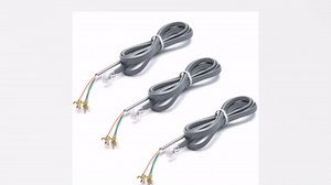 Sscon 3Pcs RJ11 6P6C to 6 Spade Lug Telephone Extension Cable Cord Connector (Grey 3.3Ft)