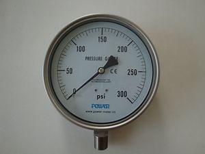 [Hot Item] 100mm Full Stainless Steel Pressure Gauge 300psi for Oil Filling