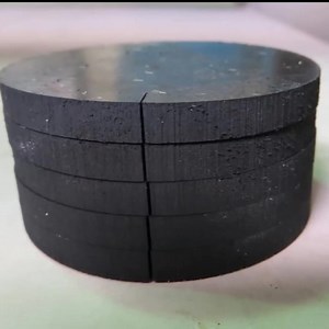 An easy way to save costs is to stack materials when waterjet cutting. This photo montage shows waterjet cut EPDM synthetic rubber, stacked five layers high, ultimately saving time. #kmtwaterjet #waterjet #waterjetcutting#waterjetcut#waterjetmachine #cuttingrubber | KMT Waterjet Systems