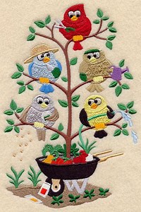 Embroidered Quilt Block - Gardening Tweet Quilt Block - Cotton or Canvas - Etsy