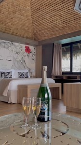 Effervescent dreams🥂 @olivia.alt #ictahiti #tahiti #islandresort #blancdeblancs #luxuriouslife #bungalowview | InterContinental Tahiti Resort & Spa