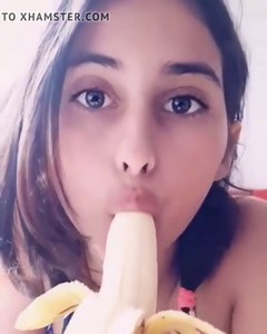Sucking banana
