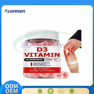 [Hot Item] Ausreson OEM Bone Support Supplement Vegan Calcium Filled Vitamin D3 K2 Gummies
