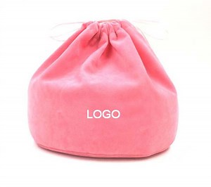 [Hot Item] Velvet Drawstring Bag with Round Bottom for Gifts Cosmetics Packaging Custom Logo