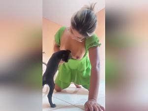 Dog Bangs Girl