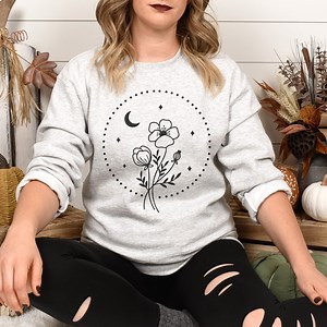 Wild Flowers Shirt, Boho Flower Shirt, Floral Shirt, Botanical Shirt, Flower Shirt, Nature Lover Shirt,ladies Shirts, Womens Tees, Moon Tee - Etsy Australia