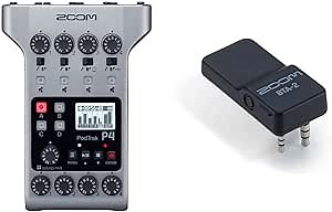 Zoom PodTrak P4 Podcast Recorder and Bluetooth Adapter Bundle