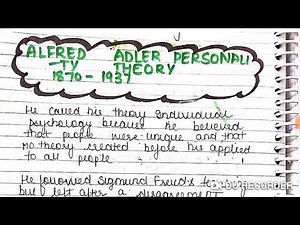 Alfred Adler personality theory