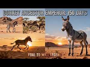 The African Wild Ass Donkey Ancestor Emperor: 150-Day Journey from Vulnerable Foal to Wild Legend