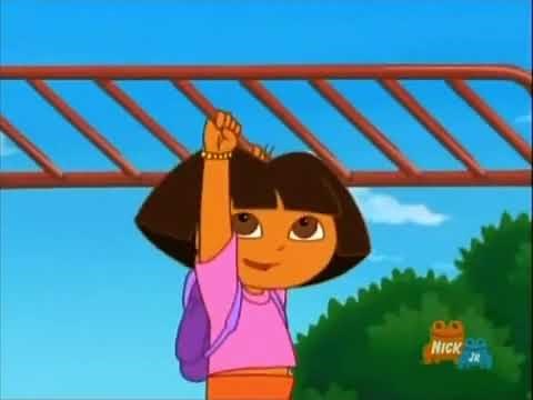 Dora. Go across on the monkey bars. On Dora the explorer 🧭