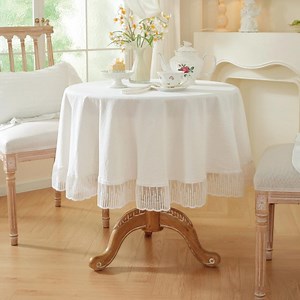 French Romantic White Round Tablecloth - Etsy Australia