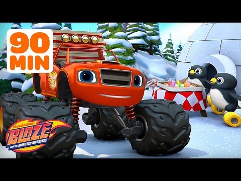 90 MINUTES of Blaze's Best ANIMAL Missions and Rescues! 🐧 | Blaze and the Monster Machines