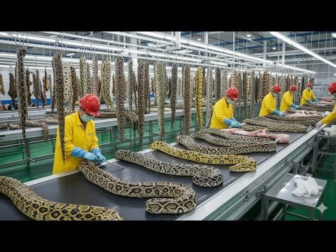 How Snake Skin Becomes a Luxury Jacket 🐍✨ | Full Production Process