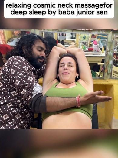 relaxing cosmic neck massage for deep sleep by Junior baba sen #backmassage #asmrhead #asmrback #ASMRsleep #ASMRmassage