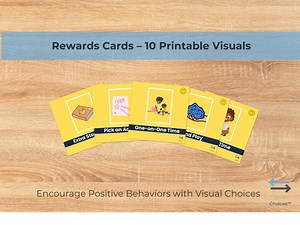 Reward Cards for Toddlers | 10 Printable Visual Reward System | Positive Reinforcement, Low-Stimulation, Autism Support