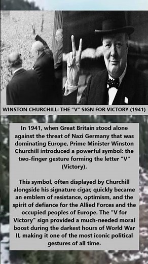 WINSTON CHURCHILL : The " V " Sign For Victory