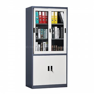 [Hot Item] Sliding Door Steel Storage Cabinet Open Door Metal Locking Cupboards Tool/File Cabinets Furniture Supplier