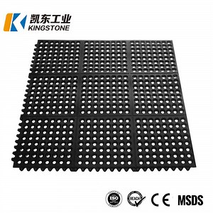 [Hot Item] Durable Commercial Interlock 3FT X 3FT Black Square Anti-Fatigue Mat for Chef