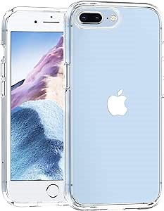 Case for iPhone 7 Plus / 8 Plus, Glitter Sparkle Bling Shockproof Protective Phone Cases for Women Girls, 5.5 Inch, Clear