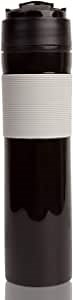 AmoVee French Press Travel Coffee Press Mug Tea and Coffee Maker Bottle, Travel Tumbler, 350ml/12oz (Black)