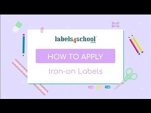 How to apply iron on labels - Labels4School SA