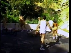 Watch older woman grab his nuts and suck his dick in public