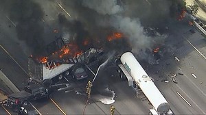 Deadly crash on one of Los Angeles' busiest freeways