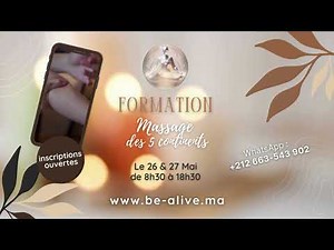 Formation Massage des 5 continents, Be Alive, Casablanca - Dar Bouazza -