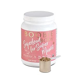 Boobie Body Superfood Protein Pregnancy and Postpartum Meal Replacement Shake, Chocolate Bliss Flavor | 19g Protein | Safe for Lactation & Motherhood | Organic, Vegan, Zero Sugar, 1 Tub (20 Servings)