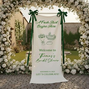 Bridal Shower Welcome Sign Banner, Personalized Garden Bridal Shower Decor, Custom Bridal Shower Sign With Name and Date - Etsy