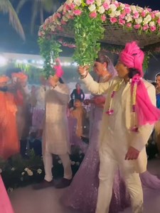 593K views · 5K reactions | A beautiful bridal entry! A glimpse inside Aditya Seal and Anushka Ranjan's wedding ceremony. Take a look! | Nevanta | Facebook