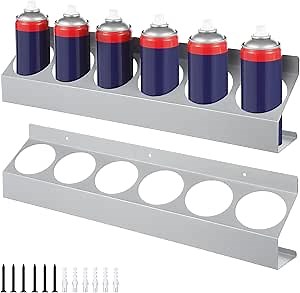 Gisafai 2 Pcs Magnetic Aerosol Spray Can Holder Heavy Duty Magnet Toolbox Bottle Holder Easy Install Spray Can Organizer Wall Mounted Bottle Rack for Garage(16.54 x 3.15 x 4.33 Inch,Black) - Amazon.com
