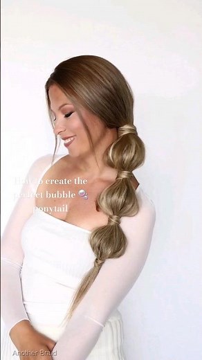 🫧How to create the perfect bubble 🫧🫧🫧braid ponytail #braids #hairstyles #braid #hairtutorial