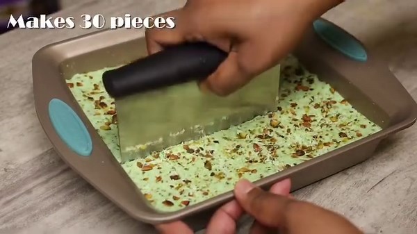 Pistachio Barfi no Syrup EPISODE - 2275 4 cups instant milk powder 1 tbsp nestle cream 2 tsp ginger 1 cup icing sugar 1/4 tsp cardamon 1/2 cup hot water 3 drops food colouring or to your likeness 1 drop pistachio essence ( non alcoholic) vanilla or almond | Trini cooking with Natasha