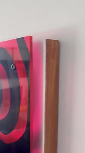 Fluorescent Red Acrylic Glass Art, Modern Suminagashi (24x36) - Etsy Canada