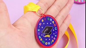 96 Pcs Preschool Graduation Gifts 24 Pcs Pre K Graduation Award Medals 48 Pcs Medallion Wristbands and 24 Pcs Button Pins Grad Gift Party Favors Supplies