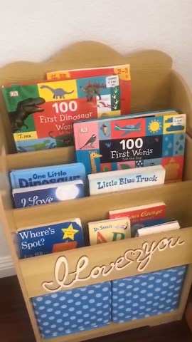 Amazon.com: Lukazoo Kids Bookcase with 2 Movable Drawers, Multifunctional Bookcase Display Stand, Toy Storage Organizer for Bedroom, Playroom, Hallway - Brown : Home & Kitchen