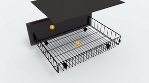 DICTAC Full LED Bed Frame with 4 Storage Drawers and Headboard Modern Full Size Upholstered Platform Bed Frame with Led Lights and USB Ports Faux Leather Full Storage Bed,No Box Spring Needed,Black